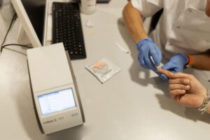 analítica de colesterol y glucosa